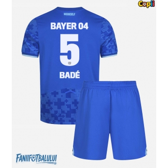 Bayer Leverkusen Loic Bade #5 Echipament de Fotbal Replică 2025-26 Copii Treilea (+ Șorturi)